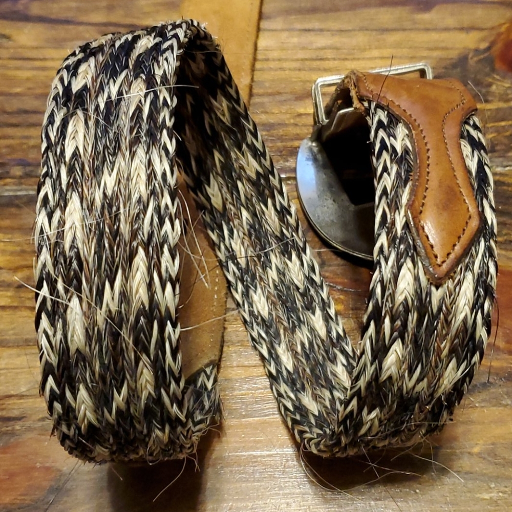 Vintage Alpaca Mexico Horse Hair Belt S/M - Picture 5 of 8